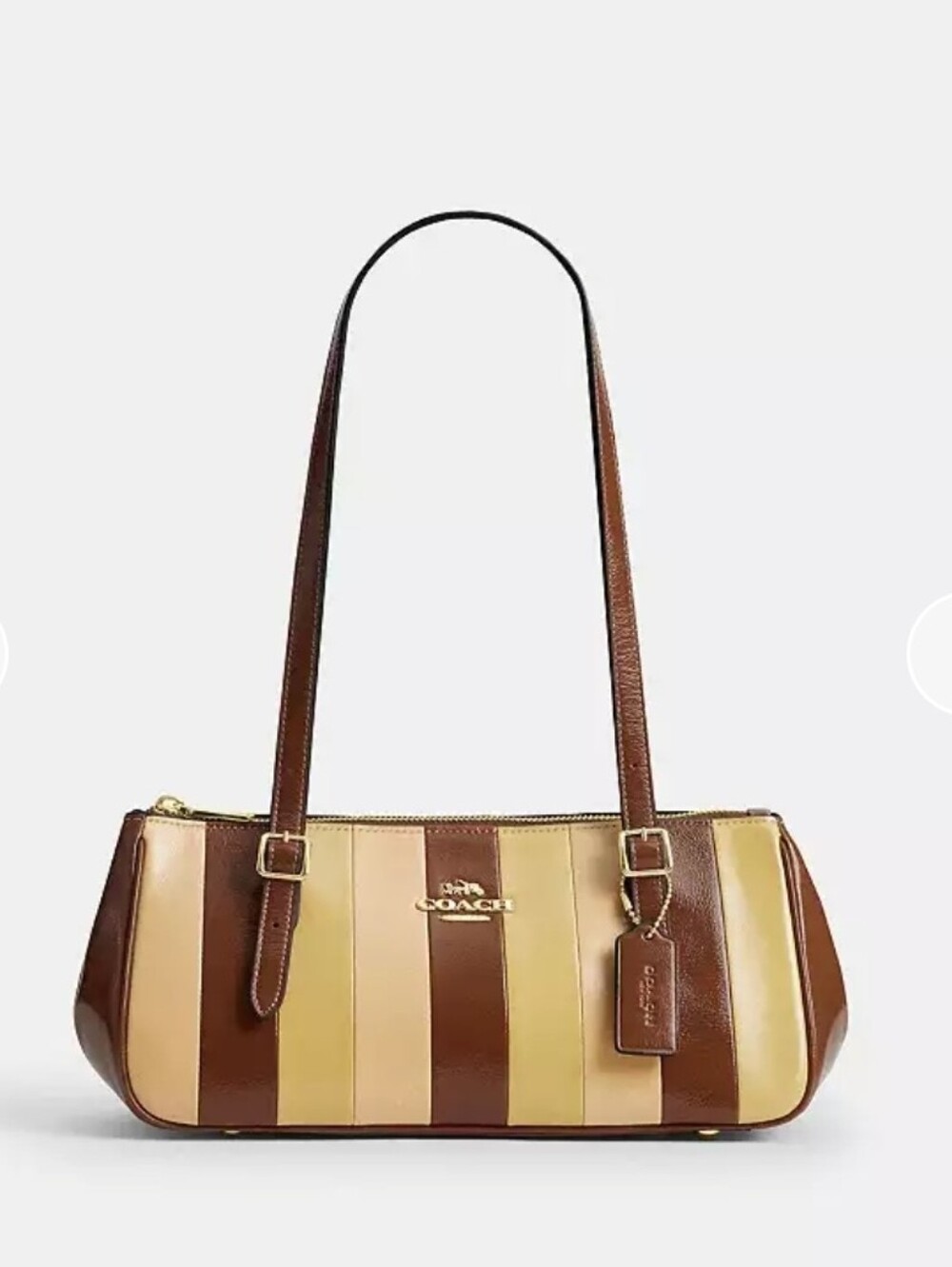Coach Asher Shoulder Bag With Striped Patchwork